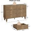 Dresser for Bedroom with 6 Drawers, 6 Drawer Dresser with Wide Chest of Drawers, Wooden Dresser Vintage Pattern Design - 2 of 4