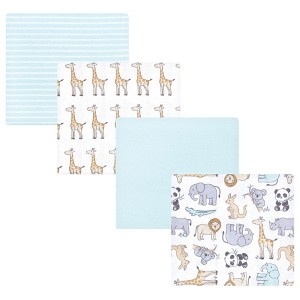 Hudson Baby Cotton Poly Flannel Receiving Blankets, Kangaroo, One Size - 1 of 4