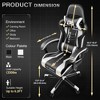 KERDOM Gaming Chair, Computer Chair with footrest and Lumbar Support,Black-White - 4 of 4