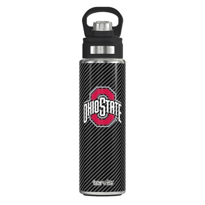 NCAA Ohio State Buckeyes Carbon Fiber Wide Mouth Water Bottle - 24oz