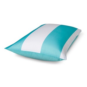 Turquoise Rugby Stripe Pillow Sham (Standard) - Room Essentials , Sunbleached Turquoise