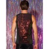 Lars Amadeus Men's Sparkly Sequins Crew Neck Party Club Metallic Tank Top - 3 of 4