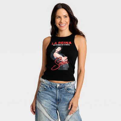 Latino Heritage Month Adult Selena Tank Top - Black