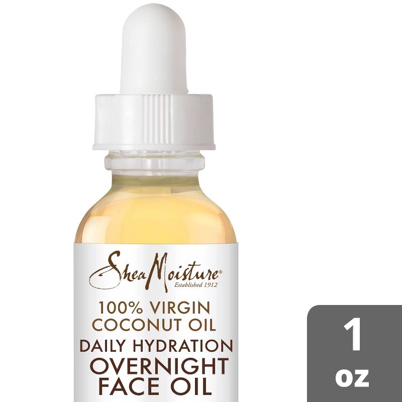 SheaMoisture 100% Virgin Coconut Oil Daily Hydration Overnight Face Oil - 1 fl oz, 1 of 11