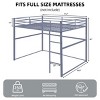INFURNIC Beds Metal Loft Bed Full Size with Safety Guardrails Flat Ladder and Under-Bed Storage for Kids and Adults, Grey, 77.56"*56.5"*61.81" - 3 of 4