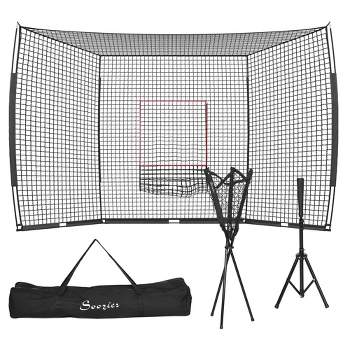 Soozier 7.5'x7' Baseball Practice Net Set W/ Catcher Net, Tee