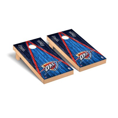 NBA Oklahoma City Thunder Premium Cornhole Board Triangle Weathered Version