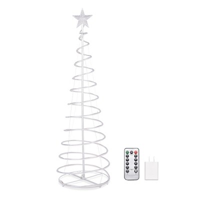 Yescom Twinkle 5Ft Spiral Christmas Tree for Indoor Outdoor Yard Decor Multi-color Multicolor