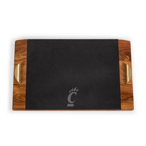 NCAA Cincinnati Bearcats Covina Acacia Wood and Slate Black with Gold Accents Serving Tray - 1 of 4