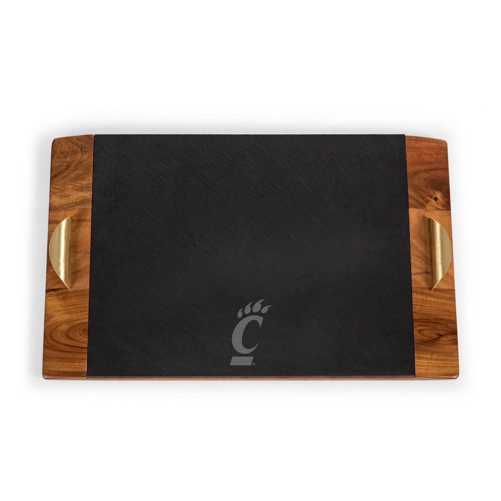 Photos - Serving Pieces NCAA Cincinnati Bearcats Covina Acacia Wood and Slate Black with Gold Acce