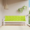 vidaXL Bright Green Garden Bench Cushions - Oxford Fabric, Hollow Fiber Filled, 78.7"x19.7"x2.8", Water-Resistant for Patio/Lounge/Indoor Use - 2 of 4