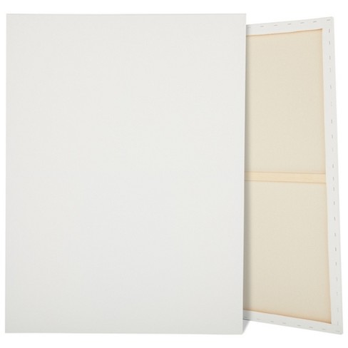 Stretched Canvas for Painting Set of 4, Primed White Canvas Panels