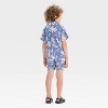 Grayson Mini Toddler Boys' Textured Woven Shirt and Shorts Set - Blue - 2 of 4