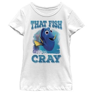 Girl's Finding Dory Cray Cray Fish T-Shirt - 1 of 4
