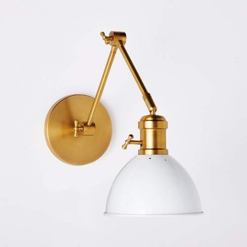 Metal Dome Sconce Wall Light (Includes Energy Efficient Light Bulb) Brass - Threshold™ designed with Studio McGee - image 1 of 4