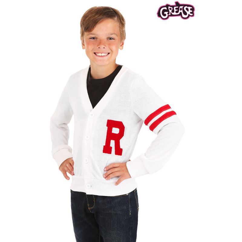 HalloweenCostumes.com Grease Deluxe Rydell High Kids Letterman Sweater for Boys., 2 of 4