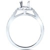 Pompeii3 1/3ct Halo Diamond Engagement Ring Setting 14K White Gold Semi Mount - 4 of 4