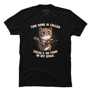 Men's Design By Humans Cat Song By EduEly T-Shirt - 1 of 4