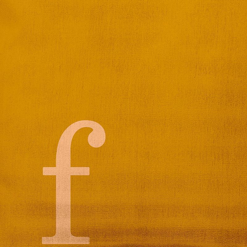 16&#34;x16&#34; Modern Monogram &#39;f&#39; Square Throw Pillow Autumn Gold - e by design, 3 of 5