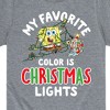 Boys' - SpongeBob SquarePants - My Favorite Color Is Christmas Lights Short Sleeve Graphic T-Shirt - 2 of 4