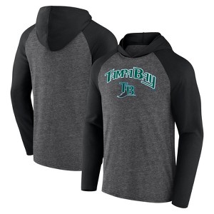 MLB Tampa Bay Rays Men's Lightweight Hooded Sweatshirt - 1 of 3