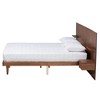 Baxton Studio Graham Mid-Century Modern Transitional Ash Walnut Finished Wood Queen Size Platform Storage Bed with Built-In Nightstands - 3 of 4