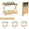 Bamboo luggage rack 1 Pack, lightweight and durable, Sturdy for Hotel/Home Use - Natural - 4 of 4
