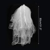 Unique Bargains Hair Clip Wedding Veil White 1 Pc - 2 of 4