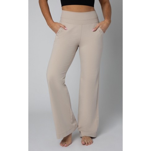 CLEARANCE FINAL SALE Yogalicious Wide Leg Flare Pants with Waist Band –  Golden on Main Boutique