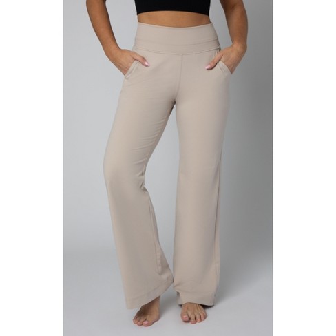 Yogalicious Womens Lux Laila Wide Leg Flare Pants - Nacreous Cloud