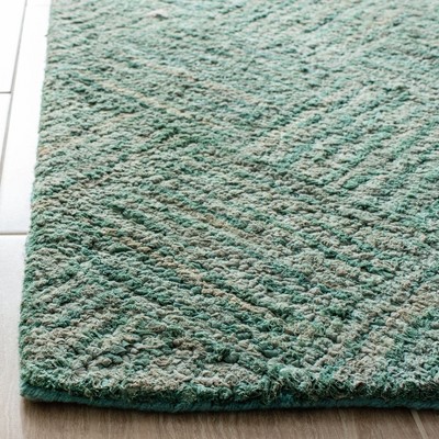 Nantucket Green and Multicolor Hand-Tufted Cotton Square Area Rug