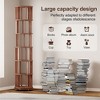 Racxily Solid Wood Rotating Bookshelf on Wheels, 360¡ã Spinning Book Shelf Tower, Narrow Rolling Bookshelves for Corner, Bedroom, Office, Walnut - 2 of 4