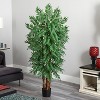HomeStock  5.5 ft. Artificial Palm Tree in Pot for Indoor/Outdoor - 2 of 3