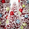 9"H, 12.5"H & 15"H Sullivans Christmas Bottlebrush Ornament Tree Set of 3, Multicolor, Indoor Christmas Decor - 2 of 3