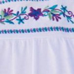white multi embroidery