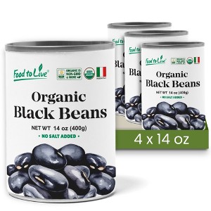 Organic Canned Black Beans - by Food To Live - 1 of 4