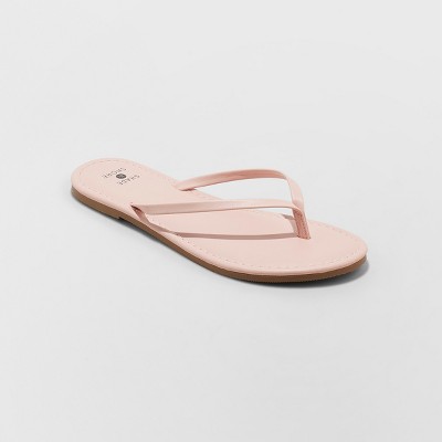 tan flip flops womens