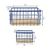 happimess Evvie Vintage Farmhouse Handmade Wire Metal Nesting Storage Baskets with Wood Base - 4 of 4