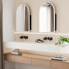Wooakway 36"H*24"W Arch Wood Medicine Cabinet with Adjustable Shelves Recessed Wall Cabinet Wall Mounted Bathroom Storage Cabinet with Mirror - 2 of 4