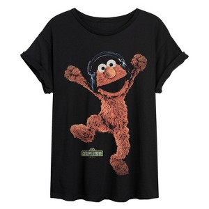 Women's - Sesame Street - Elmo Oversized Graphic T-Shirt - 1 of 4