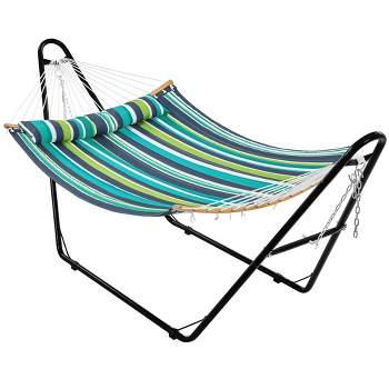 Yaheetech Padded Hammock with Universal Steel Stand for Outdoor Balconies, Porches, Patios