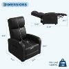 Recliner Chair for Adults,PU Leather Lazy Recliner Ergonomic Adjustable Single Sofa Enhanced with Side Pocket, Tall Back, Wide Arms Padded Seat - 2 of 4