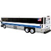 MCI D4500CT Express Coach Bus "MTA NYCTransit" White with Blue 1/50 Plastic Model by Iconic Replicas - 3 of 4