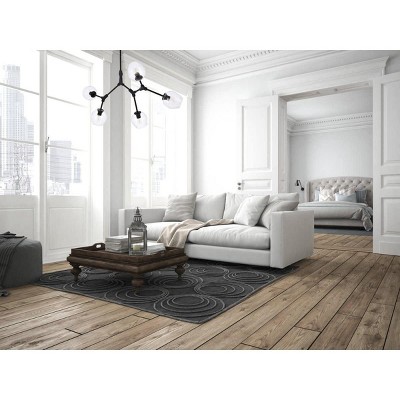 Elegant 5-Light Pendant in Matte Black and Antique Brass with Clear Glass Shades