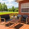 Tangkula 8PCS Patio Conversation Set Outdoor Furniture Set w/ Acacia Wood Frame - 2 of 4