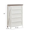 FONTOI Dressers, Tall Dressers with Wood Top and 5 Drawers, Dressers Organizer for Bedroom Entryway Hallway, White, 31.3"*48"*15.75" - 2 of 4