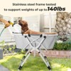 ZACHVO 5-Height Adjustable Foldable & Portable Dog Bath Tub, Holds up to 140 lbs,Grey - 3 of 4
