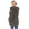 Maternity Plush Hooded Cardigan with Pockets - 3 of 4