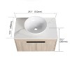 NicBex Floating Bathroom Vanity with 4 Styles Ceramic Basin,Bathroom Sink Vanity with Soft Close Doors,Bathroom Sink Cabinet for Bathroom,Oak - 3 of 4