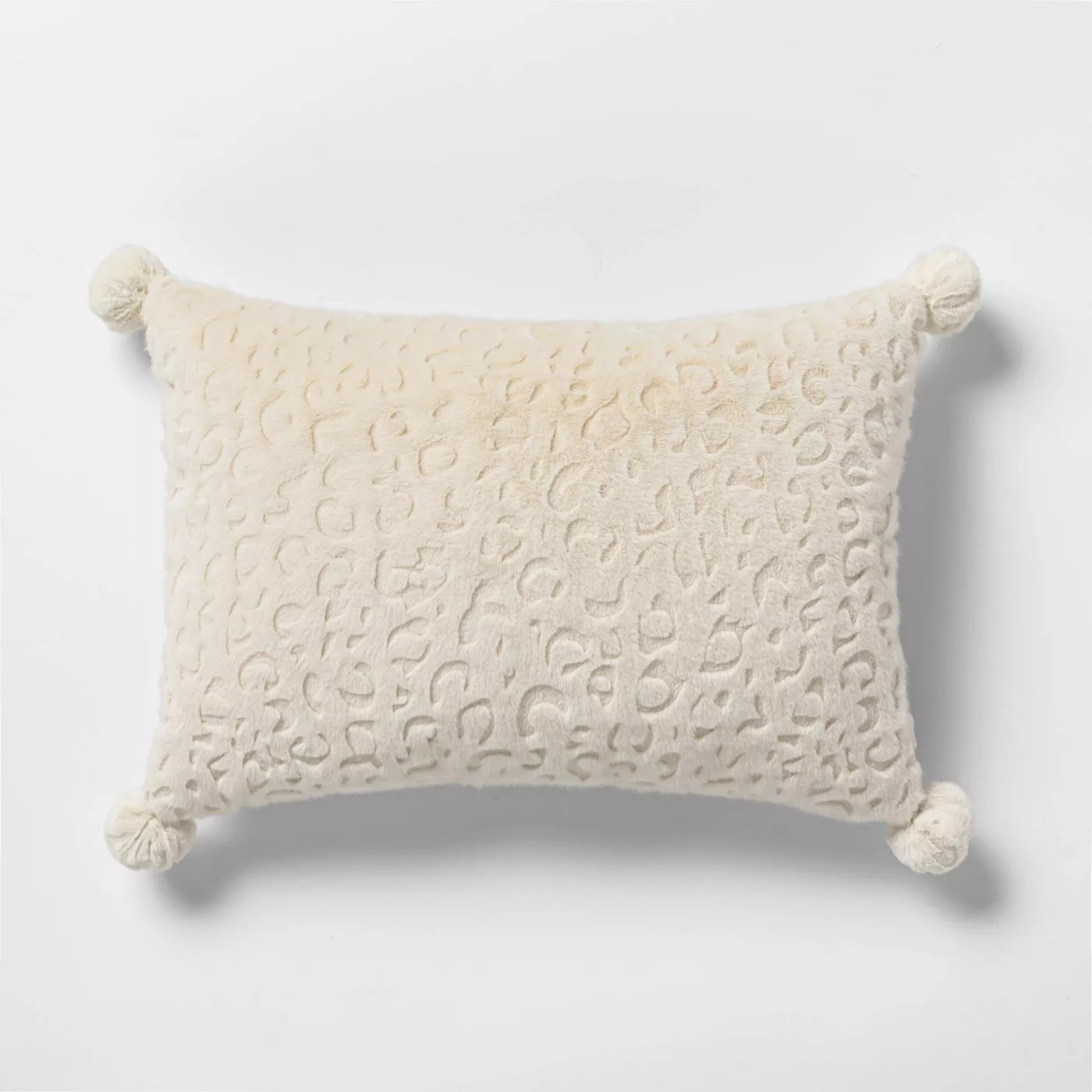 Oblong Faux Fur Embossed Leopard Decorative Throw Pillow - Opalhouse&trade; - image 1 of 5